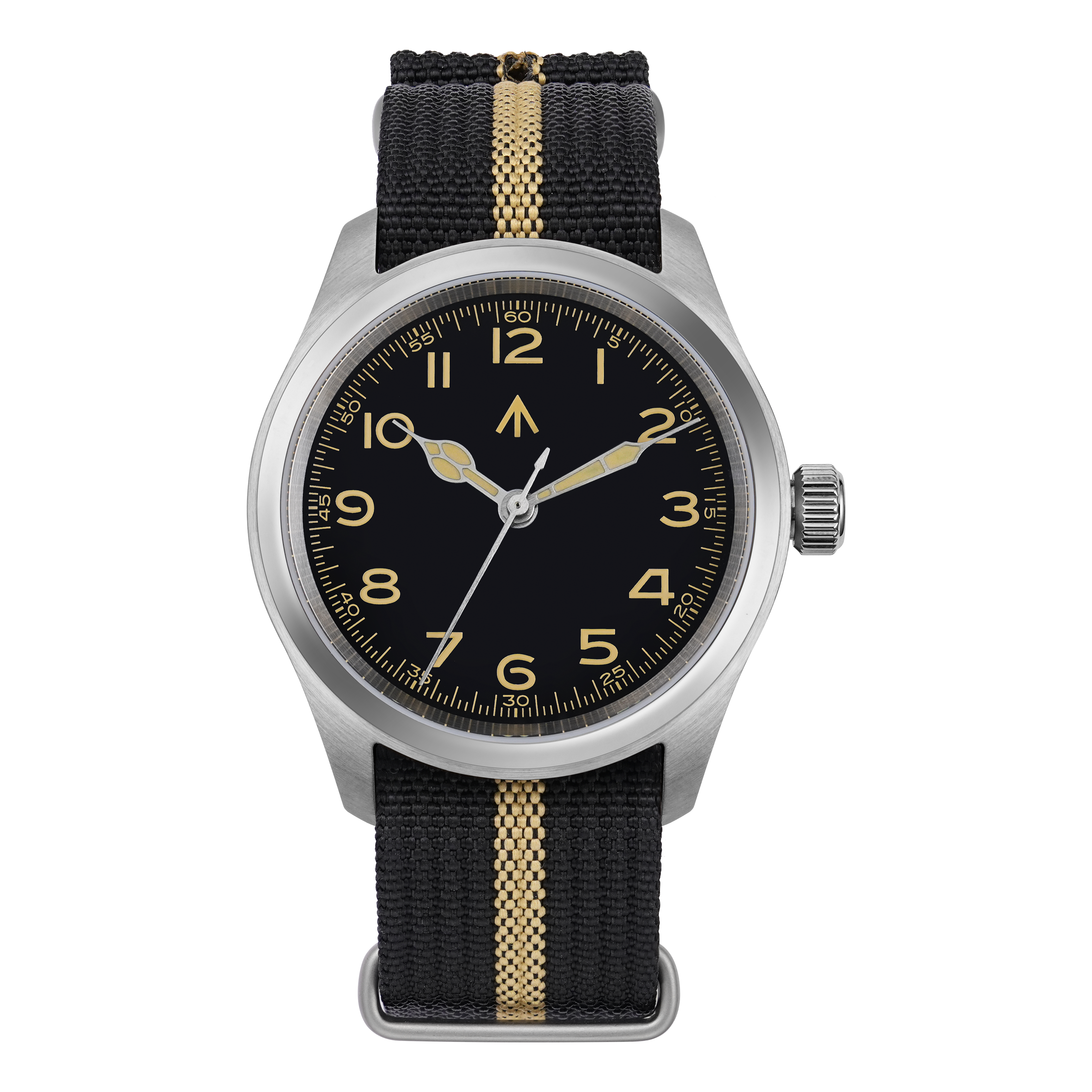 Militado VH31 Mecha Quartz Movement Watch ML08 Vintage Black Dial