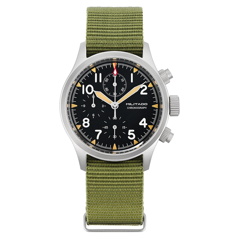Militado Retro Military Watch 39mm chronograph watch