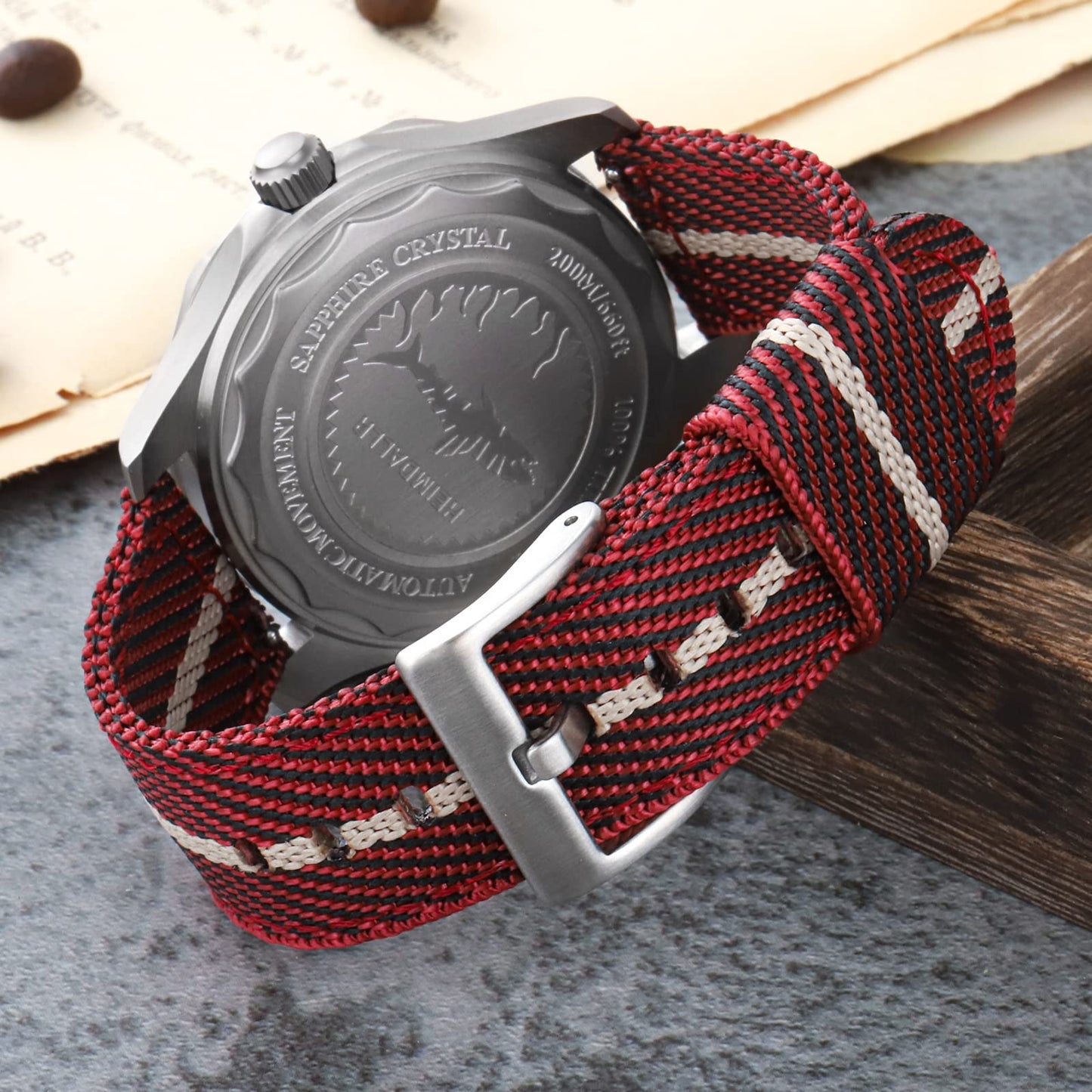 Leather Nylon Canvas Strap Watchband 20mm 22mm