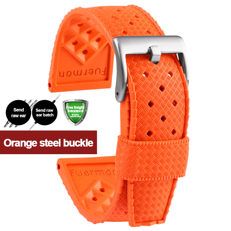 ★Flash Sale★Vintage Tropic Rubber Dive Watch Strap