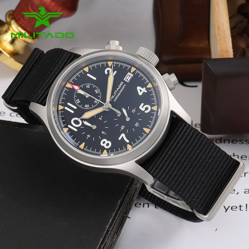★Black Friday★Militado Retro VK67 Quartz Chronograph Watch-3 Dial