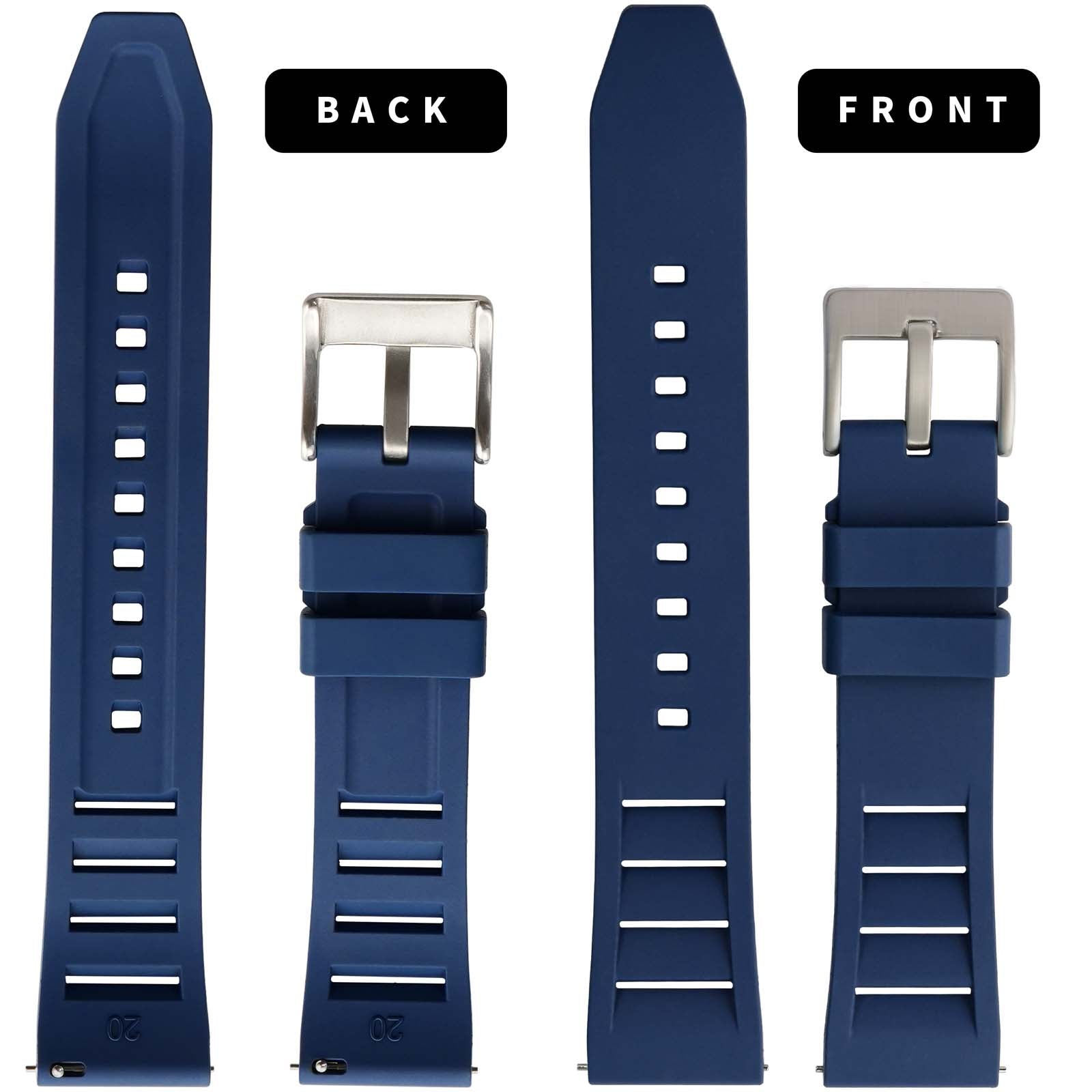 FKM Watch Band Rubber Strap 20mm 22mm