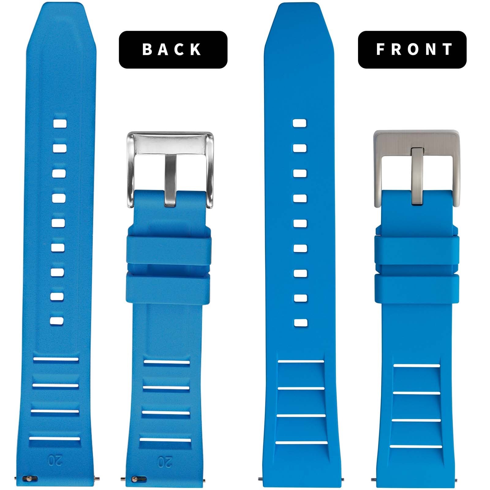FKM Watch Band Rubber Strap 20mm 22mm