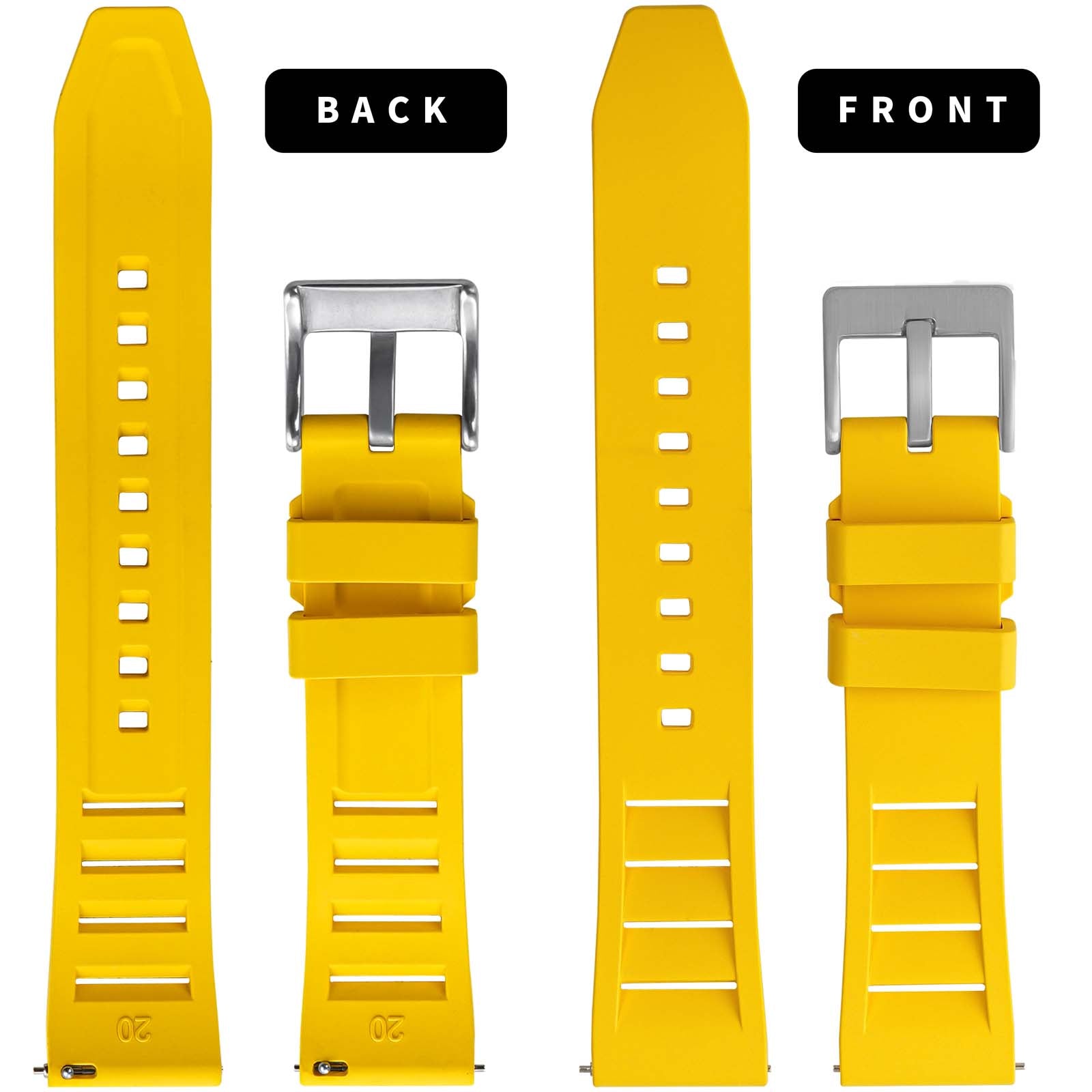 FKM Watch Band Rubber Strap 20mm 22mm