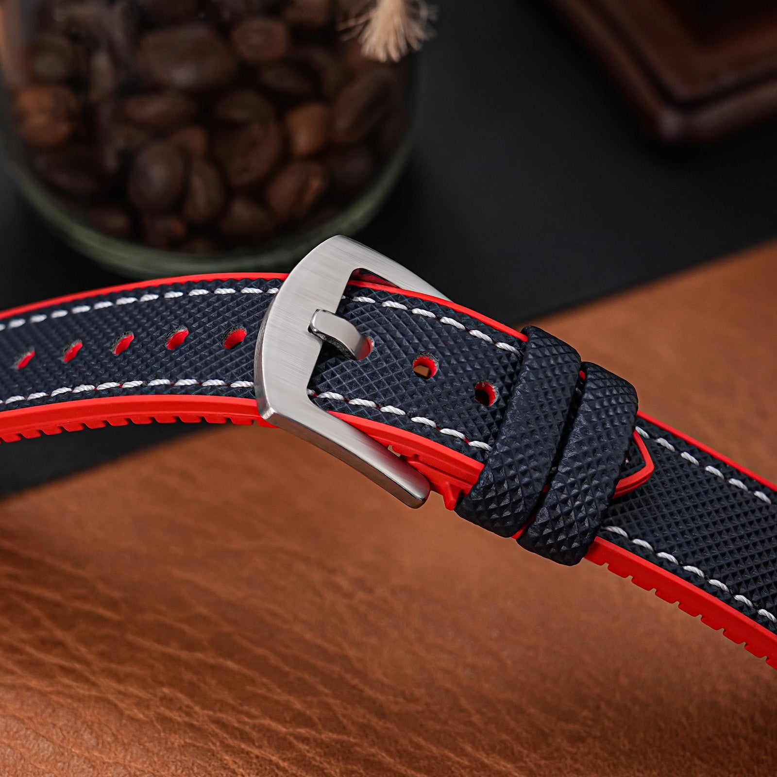 Durable FKM Watch Band Soft Rubber Strap 20mm 22mm