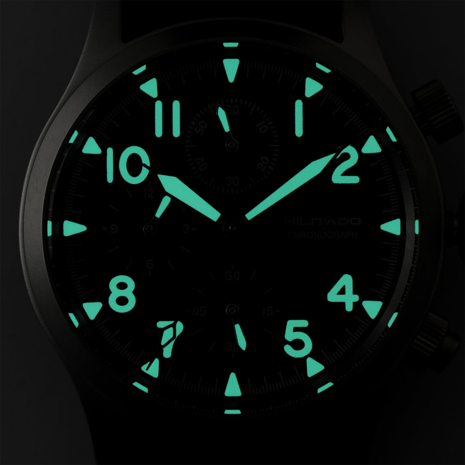 Reloj cronógrafo de cuarzo Militado Retro VK67 con 3 esferas