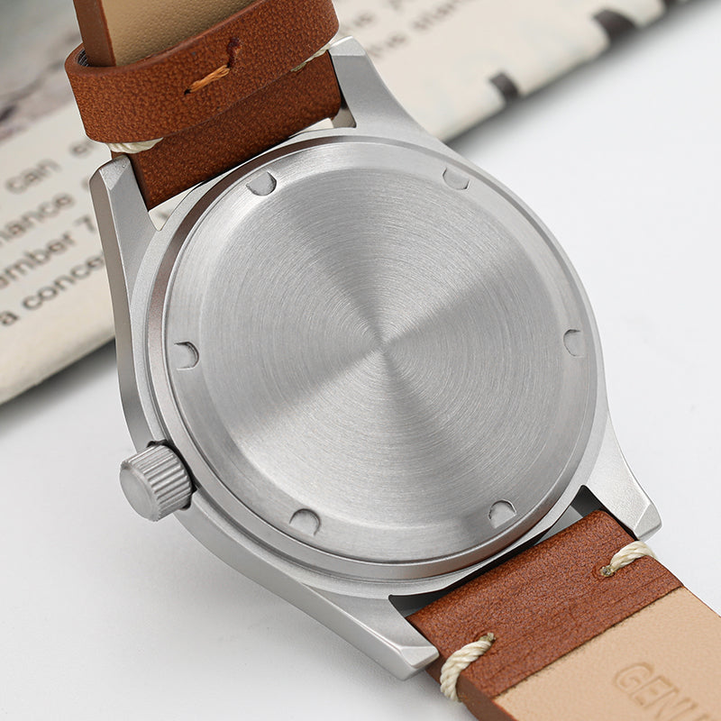 ★Black Friday★Militado 36mm D12 Quartz Field Watch - Pencil Hands