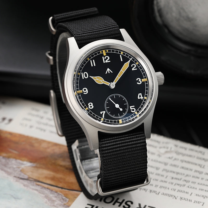 Reloj de campo de cuarzo Militado 36 mm D12 - Manecillas tipo catedral