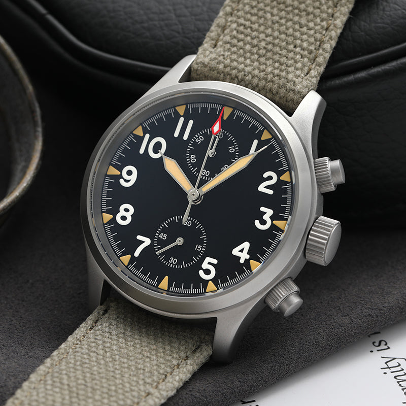 Amazing Militado Retro VK61 Quartz Chronograph Watch Features