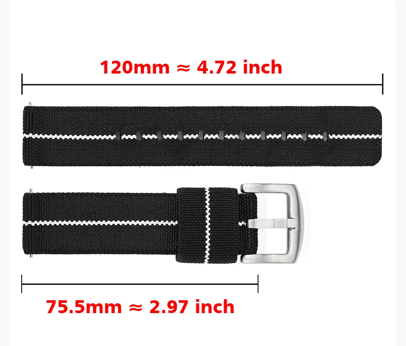 Militado Nylon Watch Strap Nylon Band 20mm/22mm