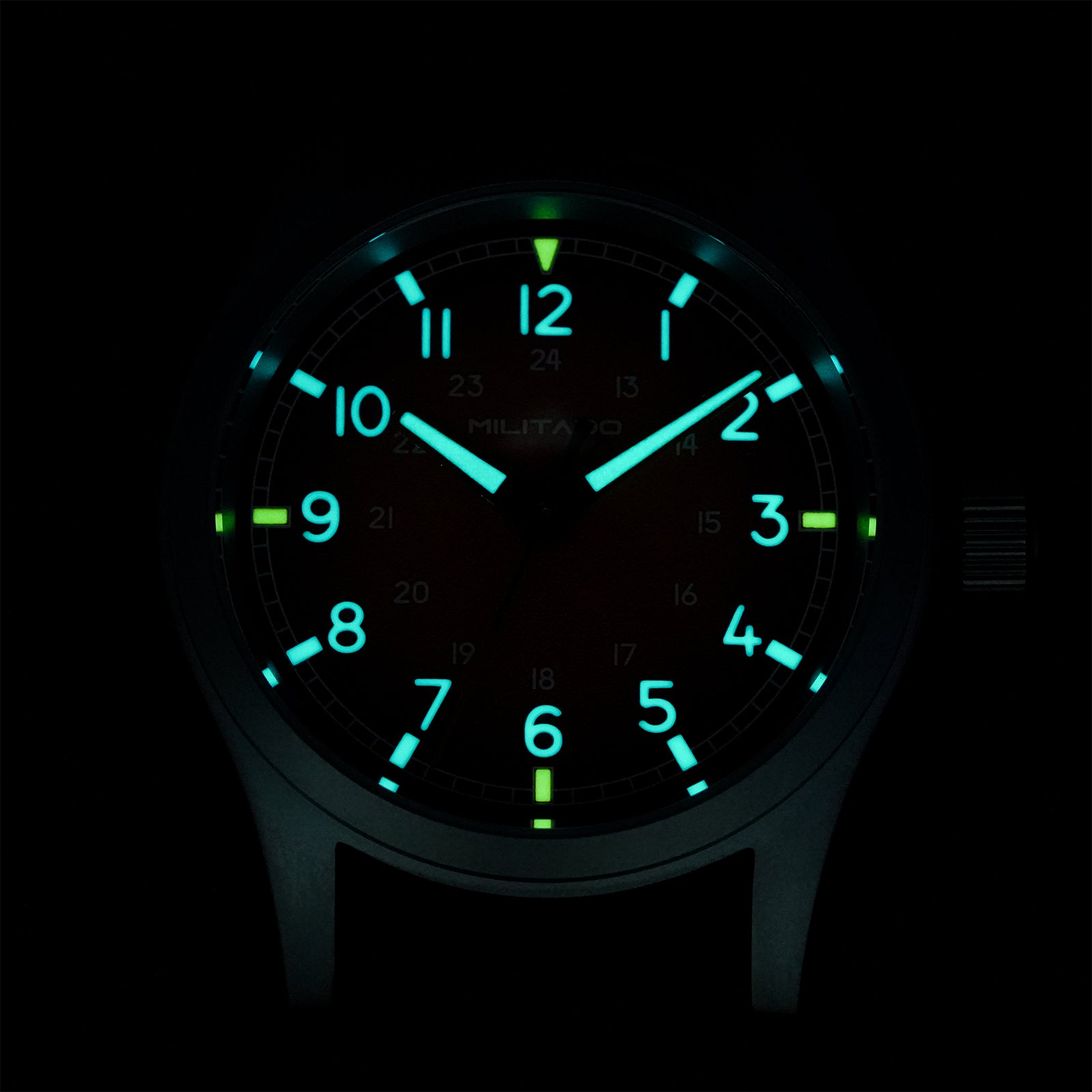 💥New Released💥Militado 38mm Military Watch VH31 Sweeping Hand Movt Watch ML24