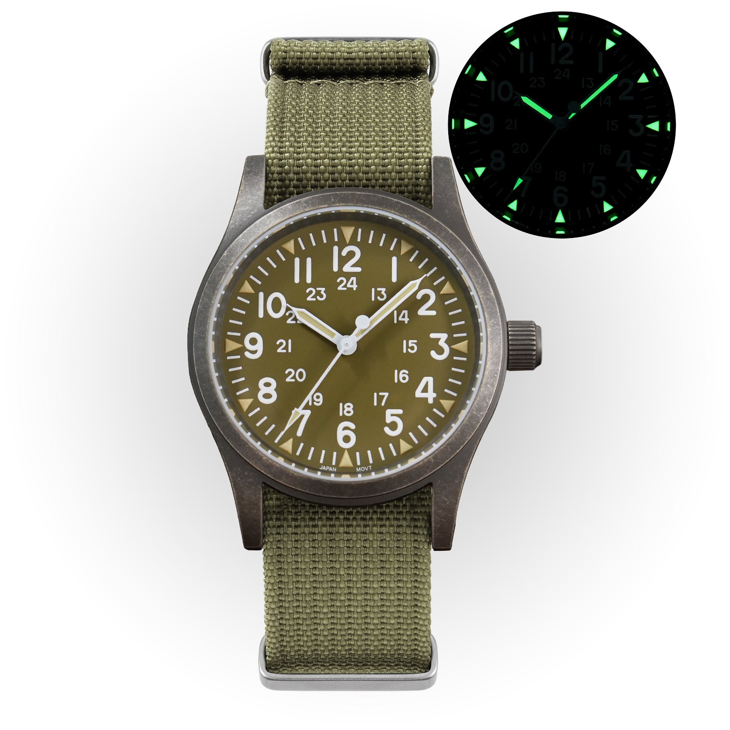 ★SuperOfertas ★Militado 38mm Reloj militar de campo con cristal de zafiro ML05
