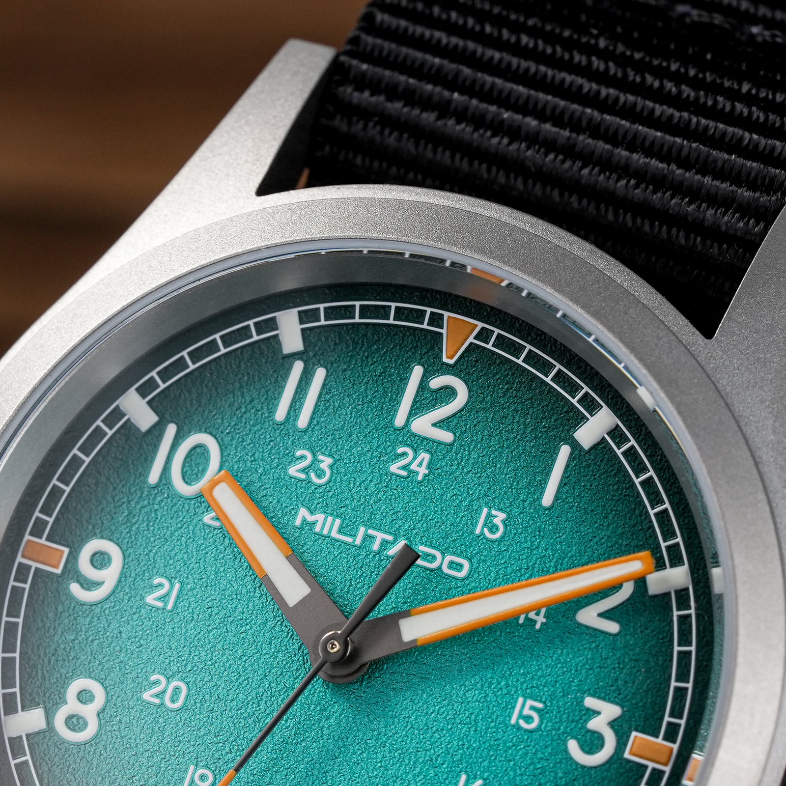 💥New Released💥Militado 38mm Military Watch VH31 Sweeping Hand Movt Watch ML24