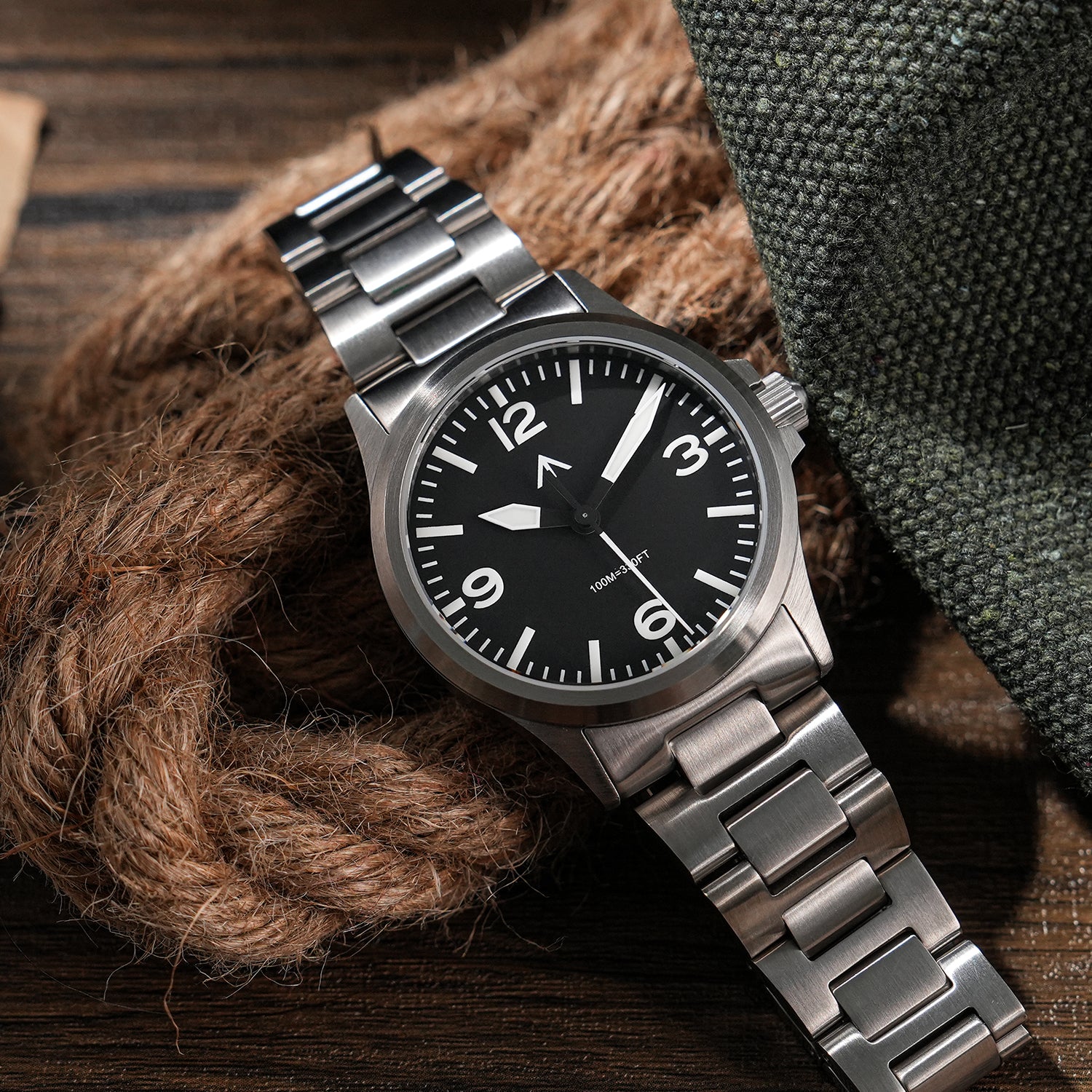 ★11.11 Sale★Militado 36mm Field Watch VH31 Sweeping Movt Men Watch ML18