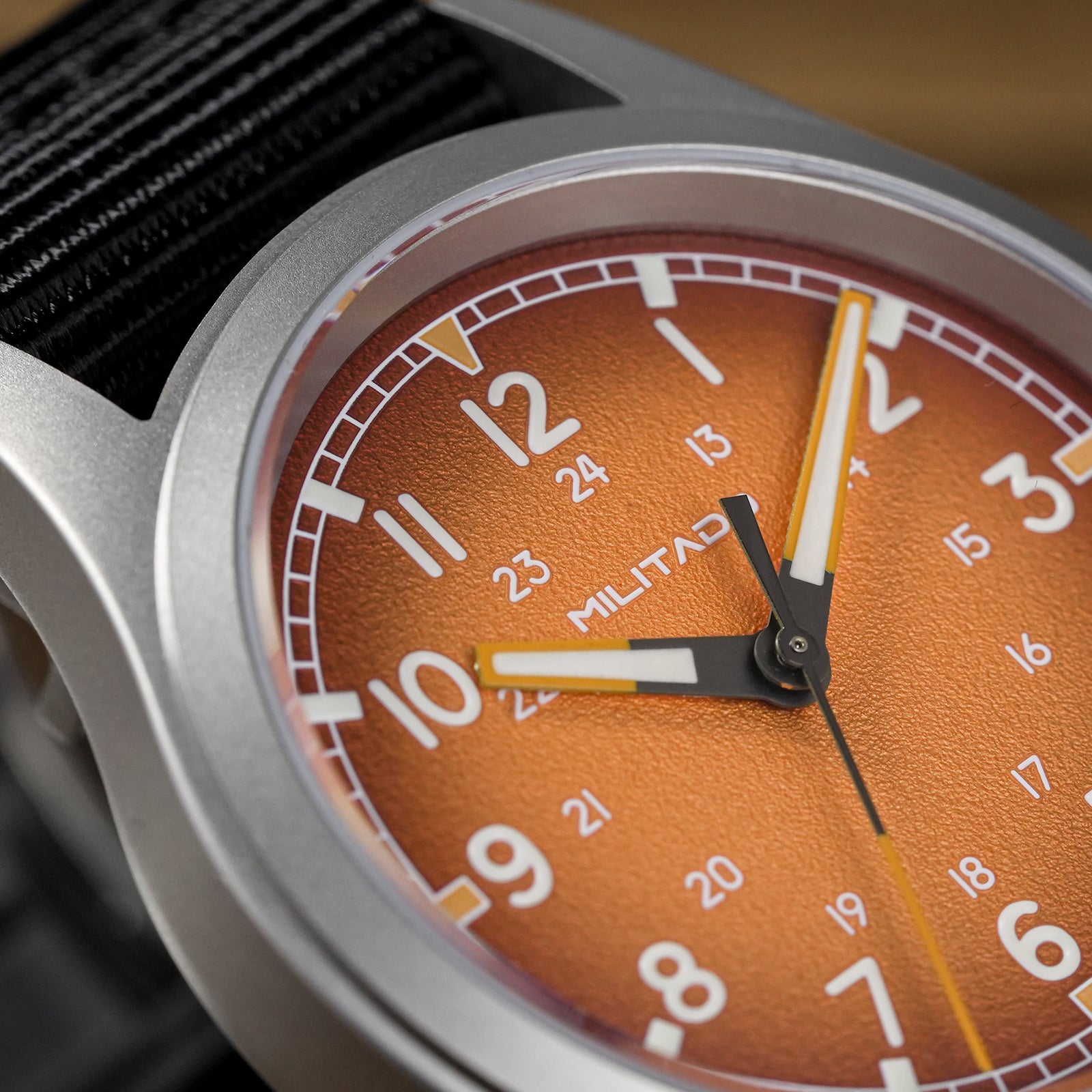 💥New Released💥Militado 38mm Military Watch VH31 Sweeping Hand Movt Watch ML24