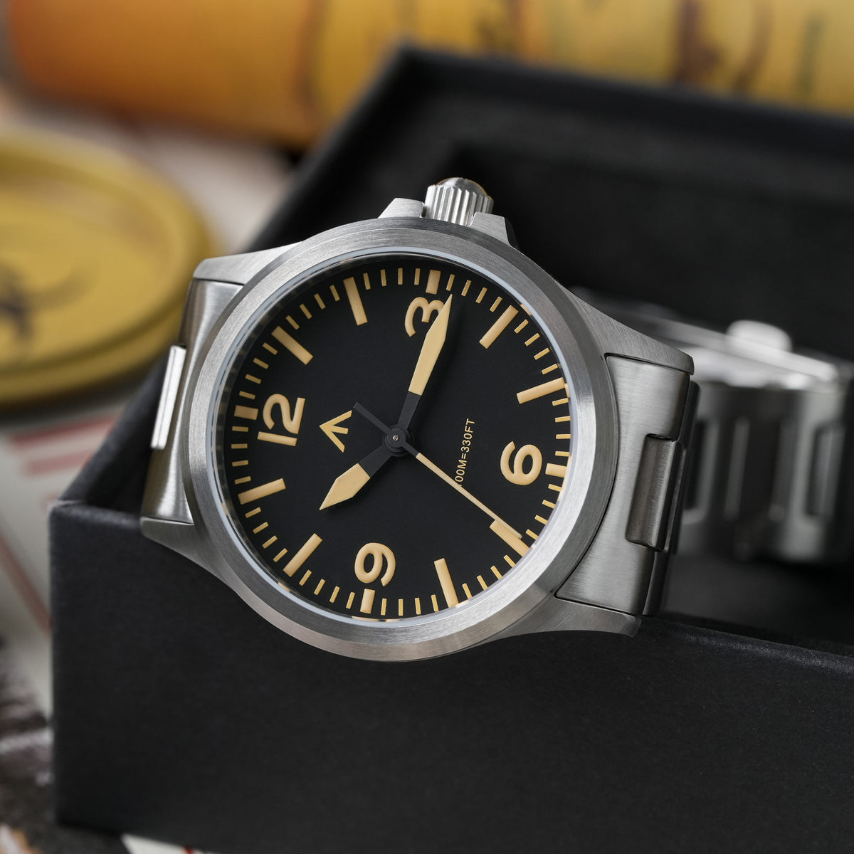 Militado 36mm Field Watch VH31 Sweeping Movt Men Watch ML18