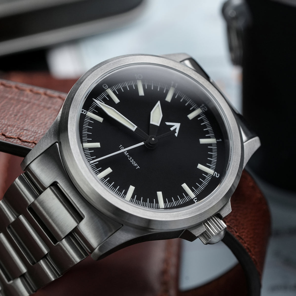Militado 36mm Field Watch VH31 Sweeping Movt Men Watch ML18