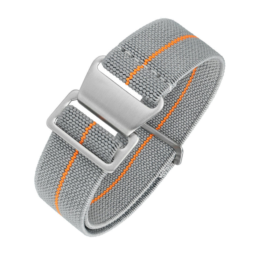 Correa de reloj de nailon y lona con detalles de cuero de 20 mm/22 mm