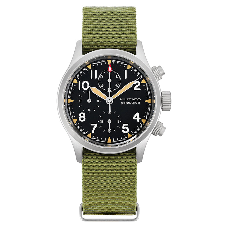 Militado 39mm Retro VK67 Quartz Chronograph Watch ML1868