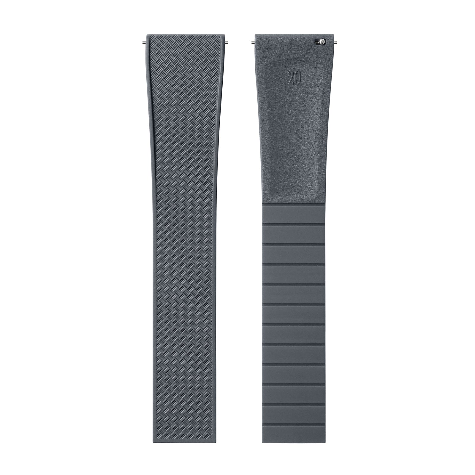 Premium-Grade FKM Rubber Watchband Cut-To-Size Rubber Strap 20mm 22mm