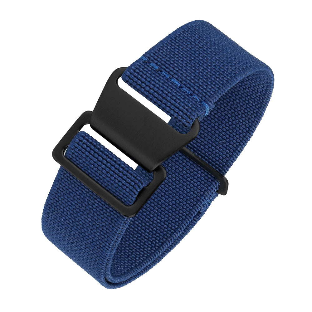 Correa de reloj de nailon y lona con detalles de cuero de 20 mm/22 mm