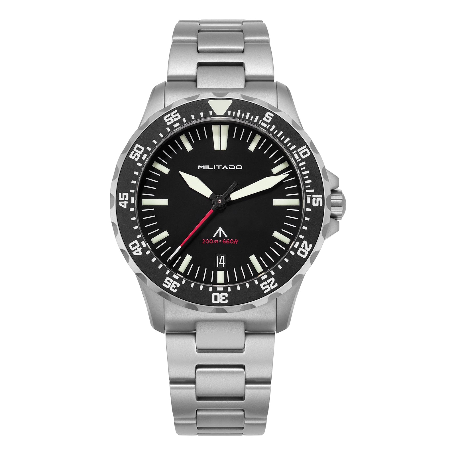 ☆11.11 SALE☆Militado 39mm Dive Watch Sapphire Crystal Military
