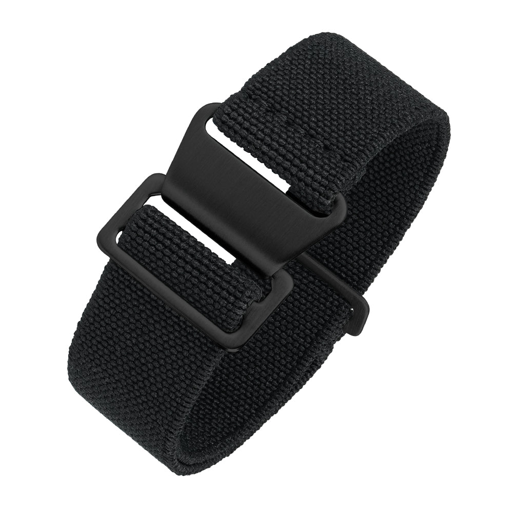 Correa de reloj de nailon y lona con detalles de cuero de 20 mm/22 mm