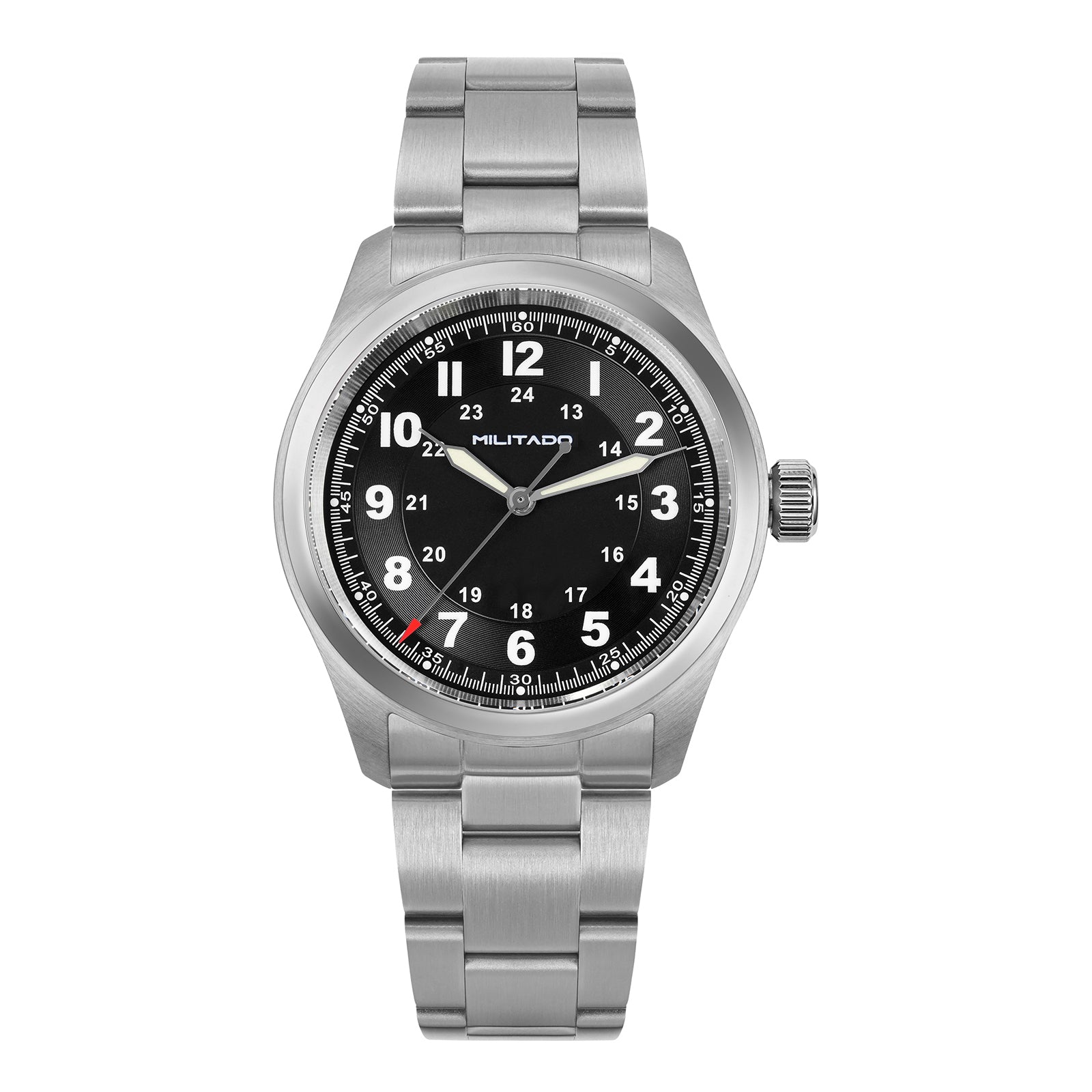 Militado 38mm Sapphire Crystal Field Watch ML08 Grey Dial