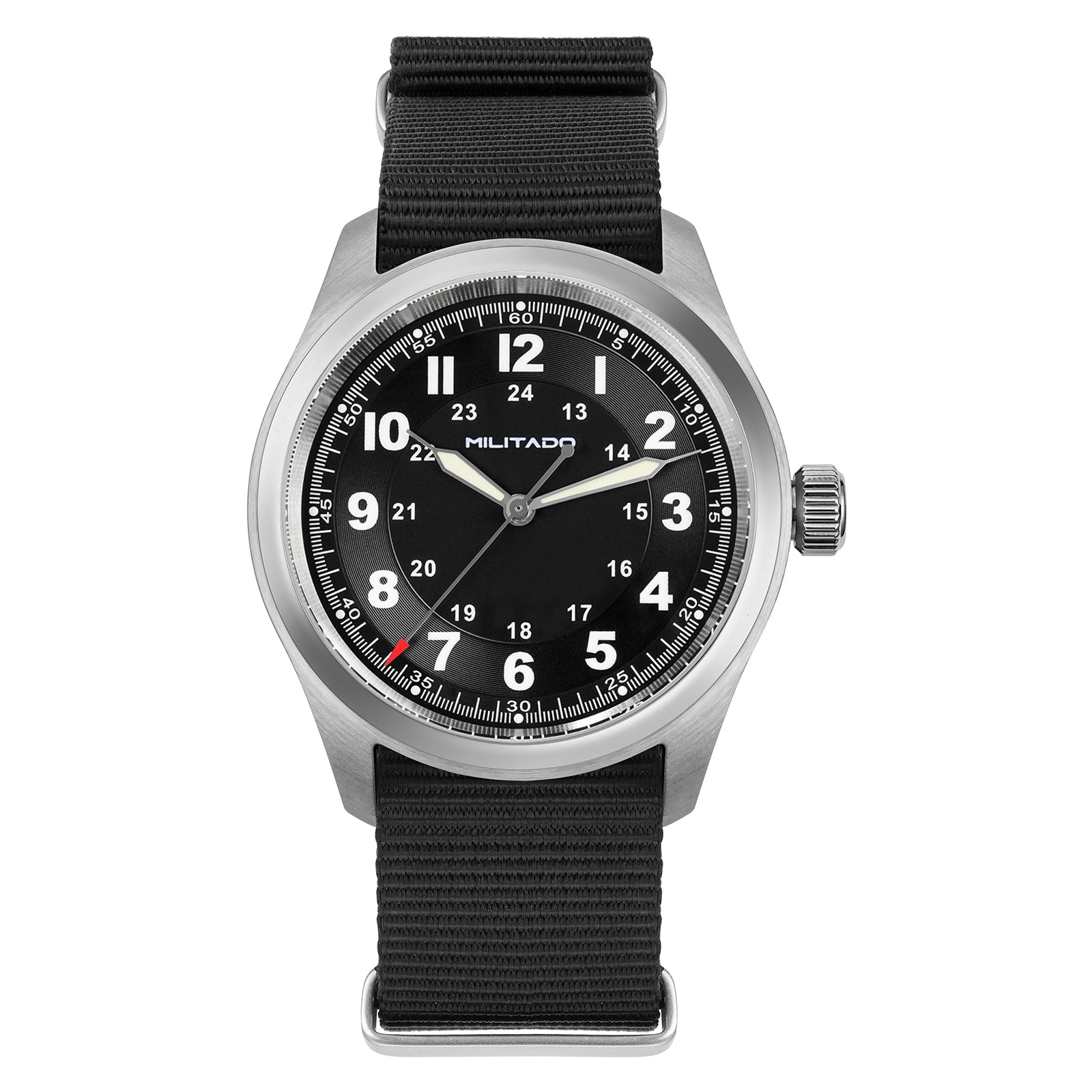 Militado 38mm Sapphire Crystal Field Watch ML08 Grey Dial