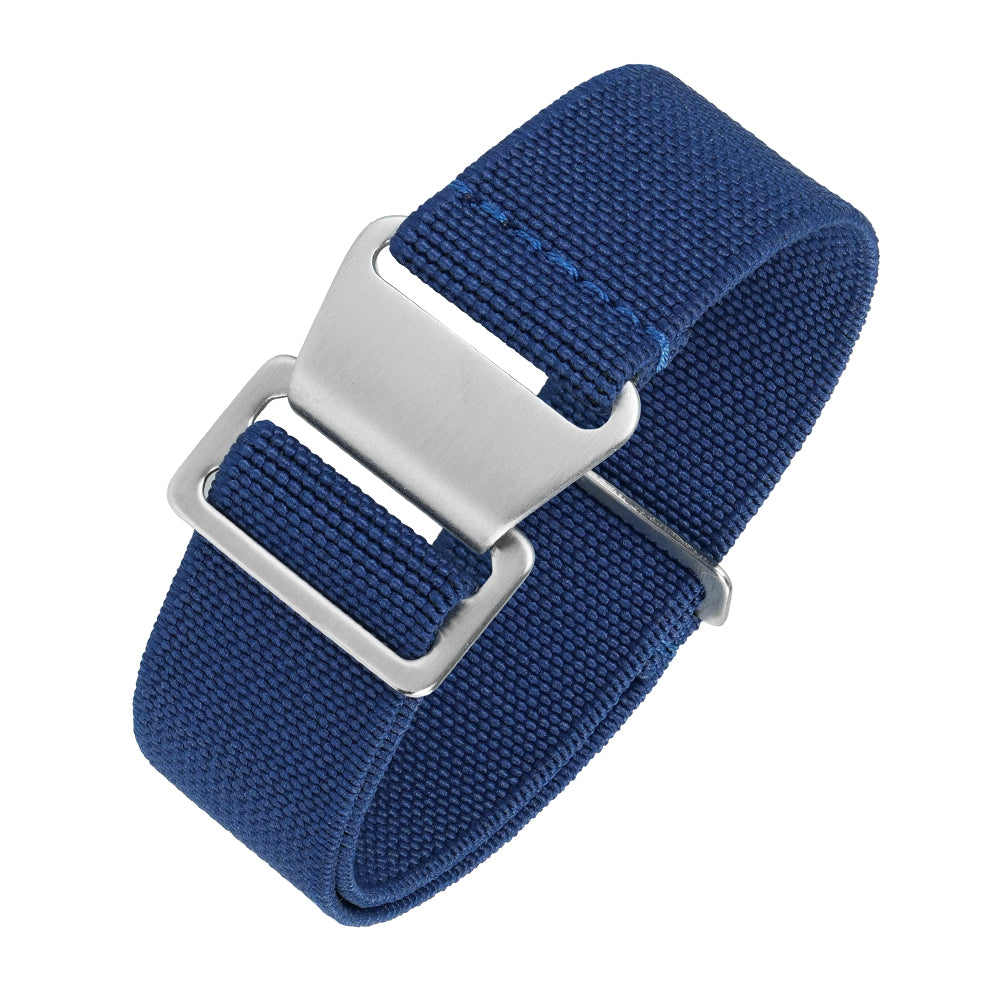Correa de reloj de nailon y lona con detalles de cuero de 20 mm/22 mm