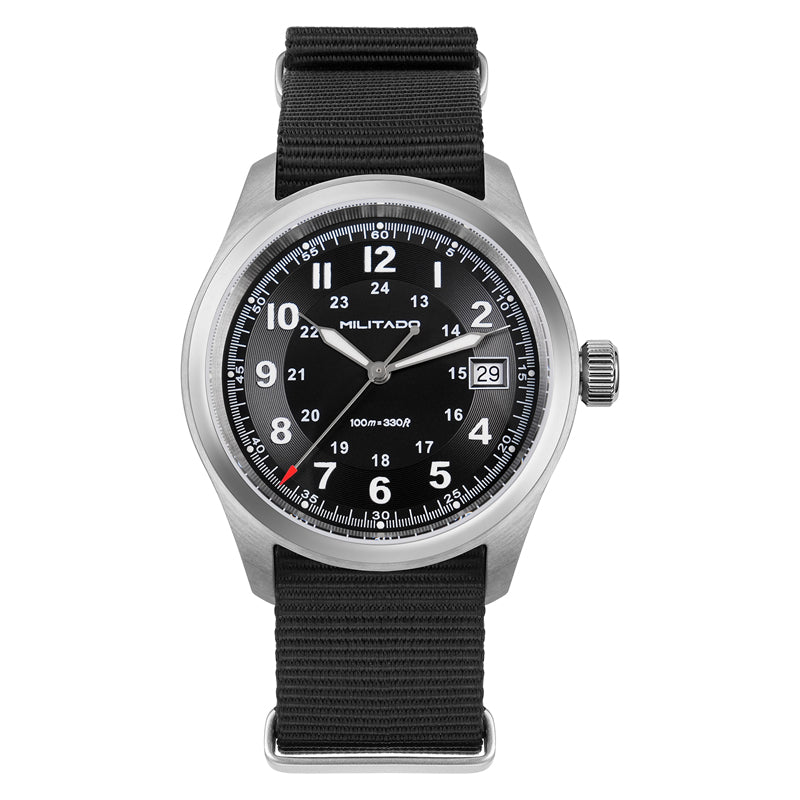 ★Flash Sale★Militado 38mm Military Watch Vintage Field Watch ML08