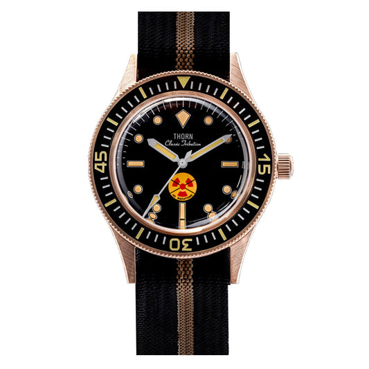 Thorn Vintage 50-Fathoms No-Radiation CUSN8 Tin Bronze Dive Watch