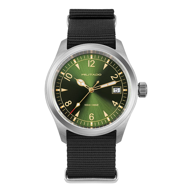 Militado 36 mm Reloj de campo de cuarzo D12 - Agujas tipo lápiz