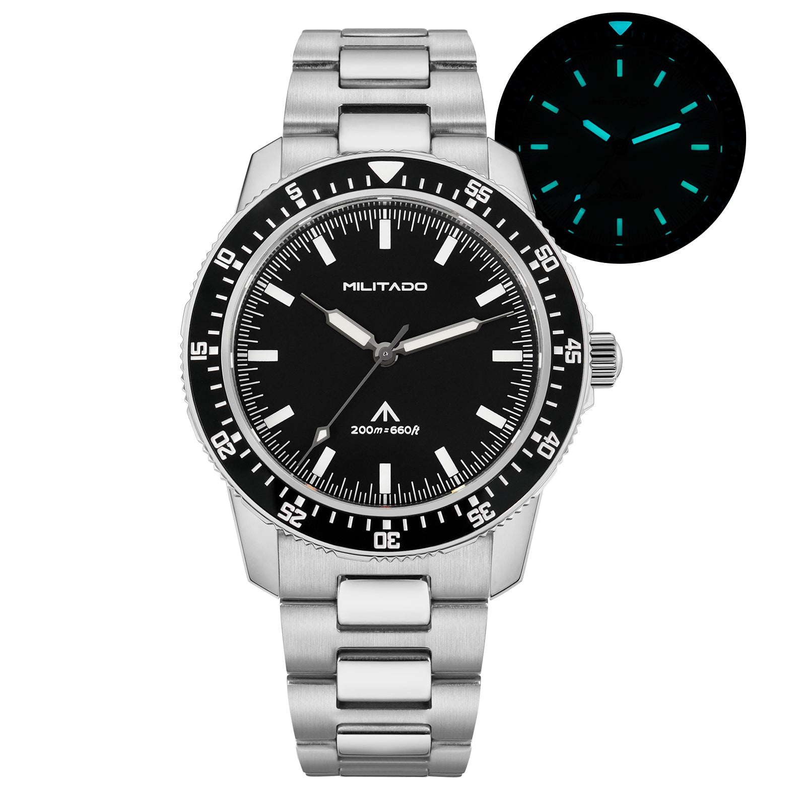 💥New Released💥Militado 39.5mm Men Watch VH31 Sweeping Movt ML25