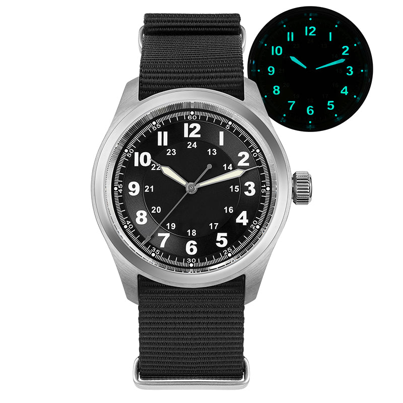 ★Flash Sale★Militado 38mm Military Watch Vintage Field Watch ML08