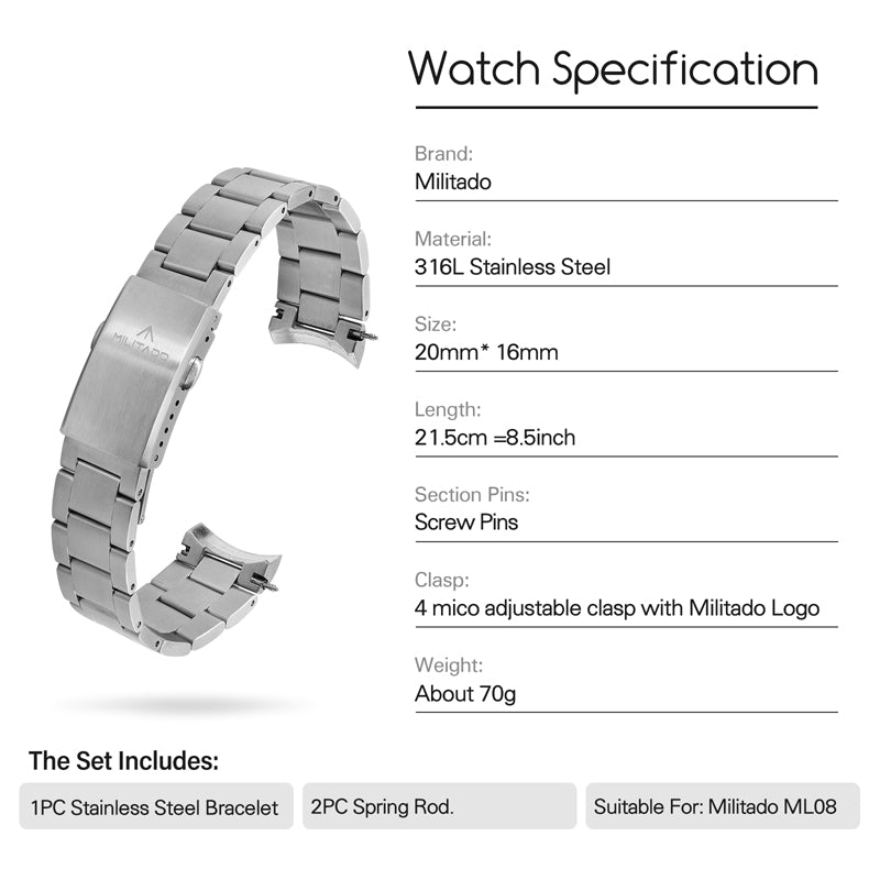 ★Flash Sale★Militado 38mm Military Watch Vintage Field Watch ML08