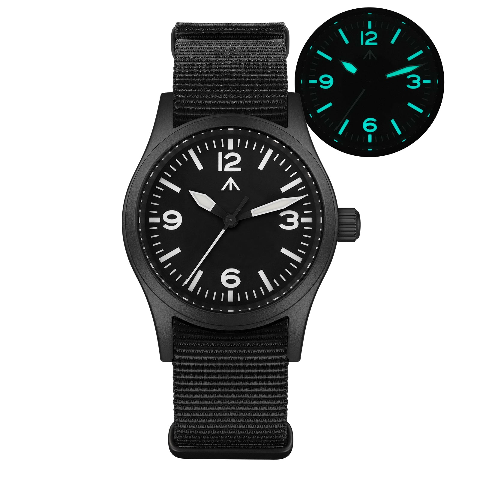 Militado 36 mm Reloj de campo de cuarzo D12 - Agujas tipo lápiz