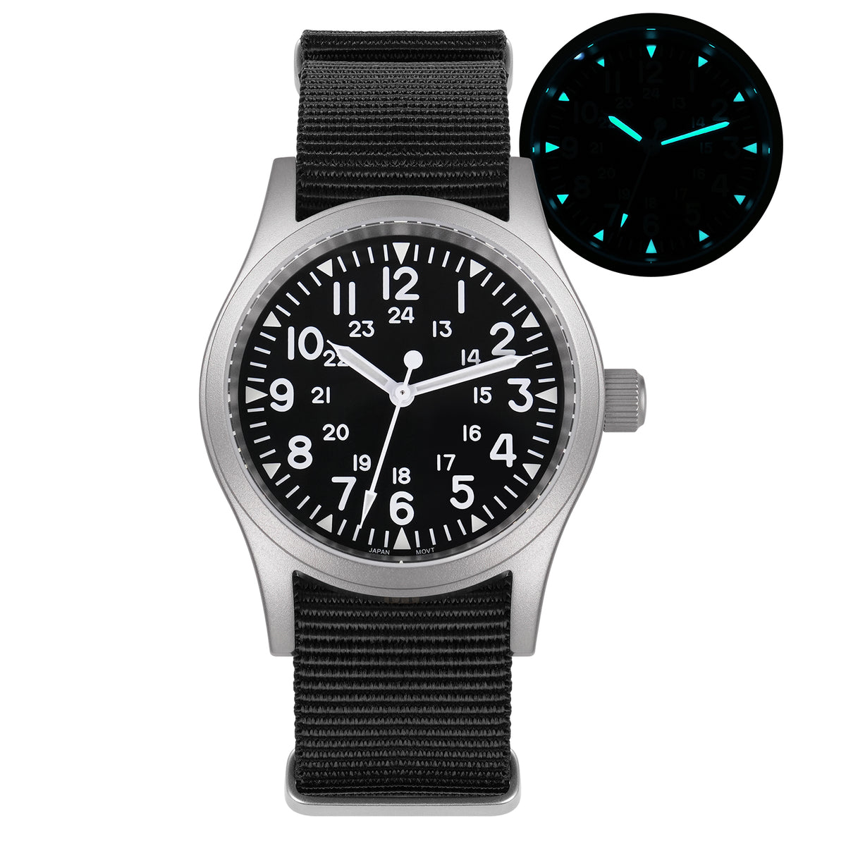 Militado 38mm Field Watch 2035 Movt Military Watch ML05B