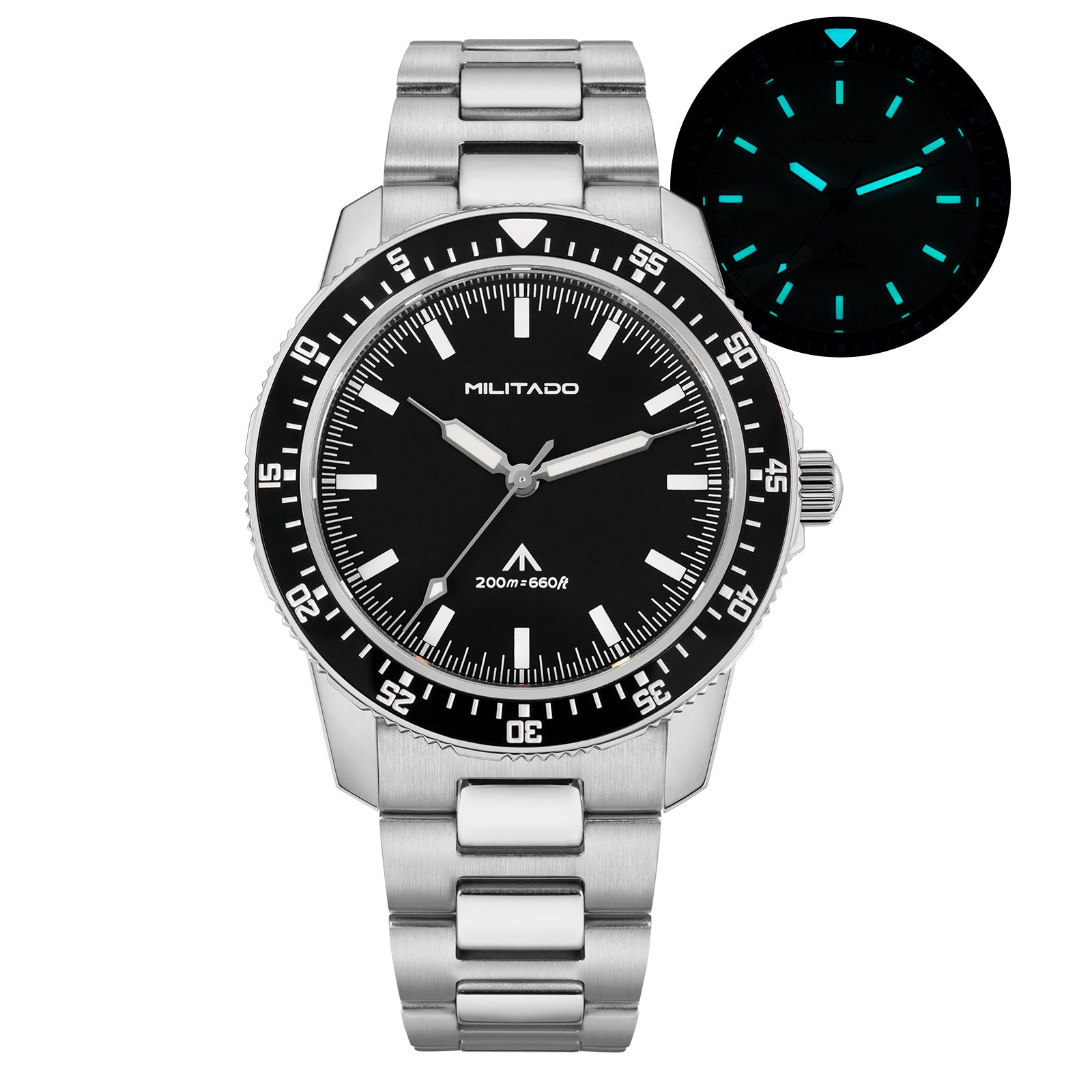 💥New Released💥Militado 39.5mm Men Watch VH31 Sweeping Movt ML25