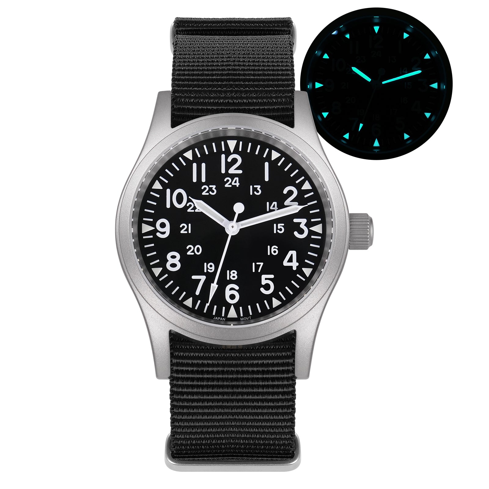 Militado VH31 Vintage Military Watch ML05 Black PVD