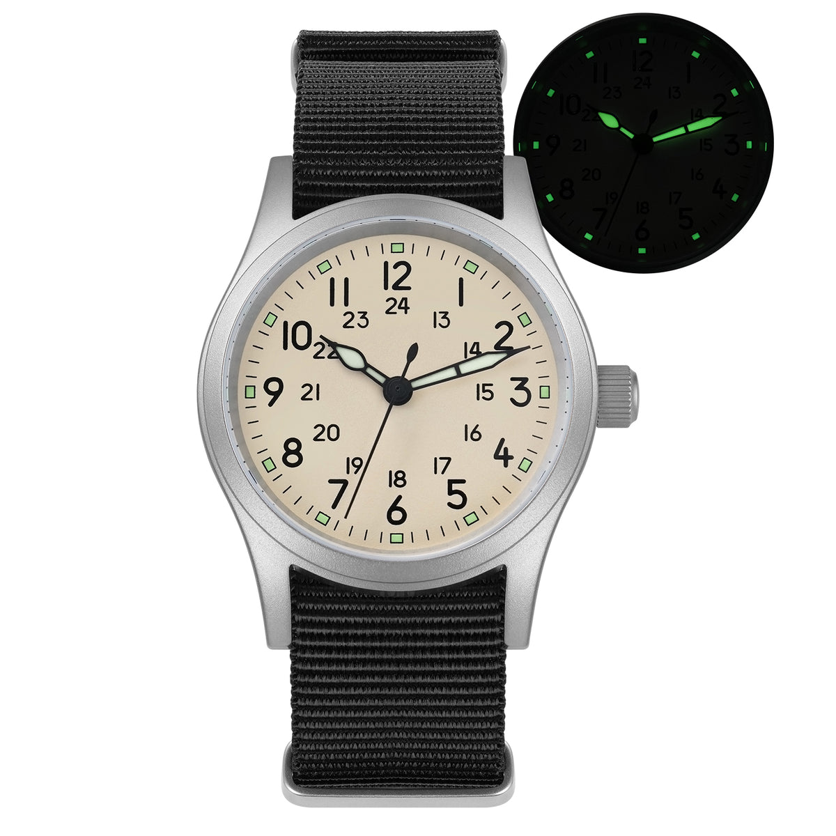 Militado 38mm Field Watch 2035 Movt Military Watch ML05B