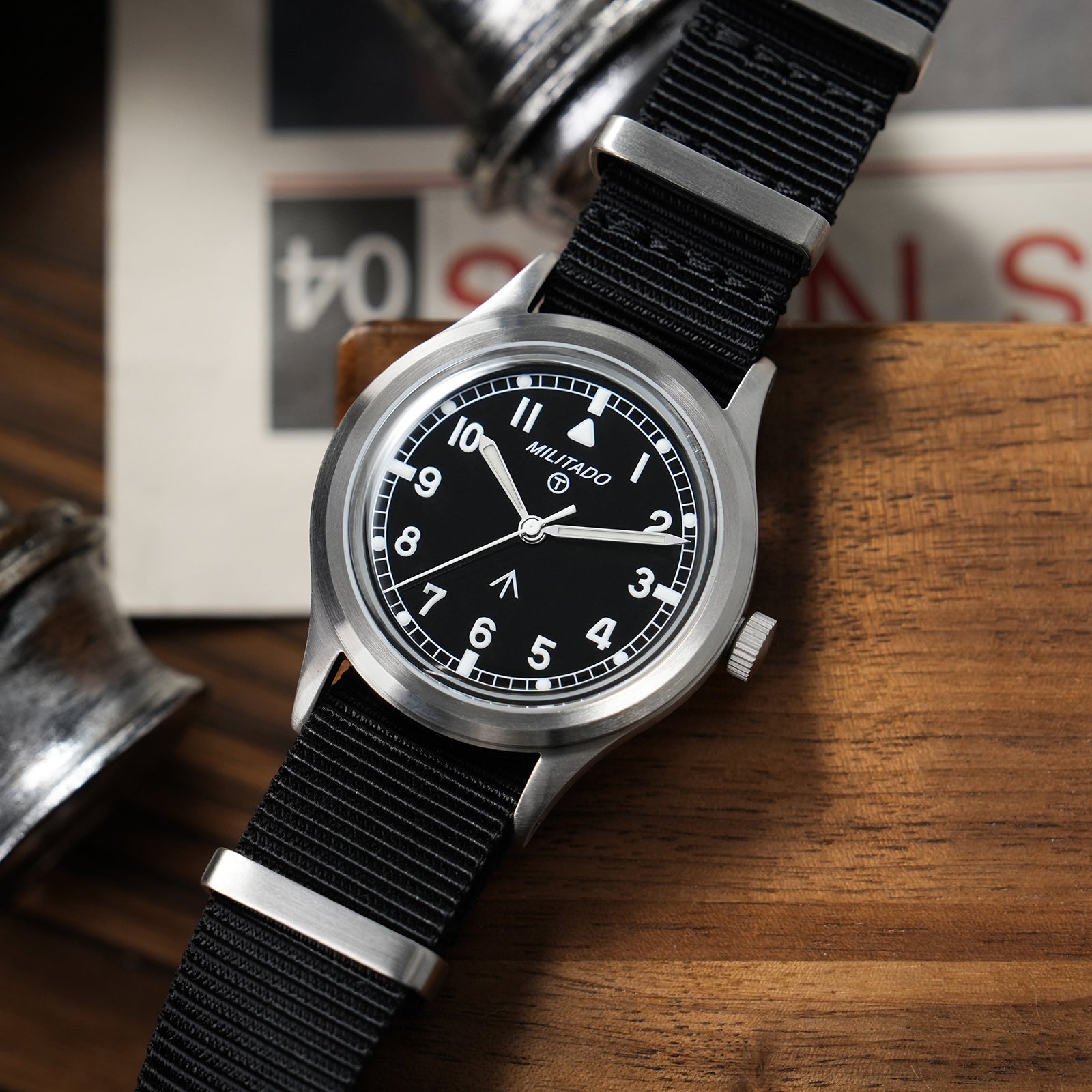 💥Mid-Year Sale💥Militado 36mm Military Watch 6B Inspired Field