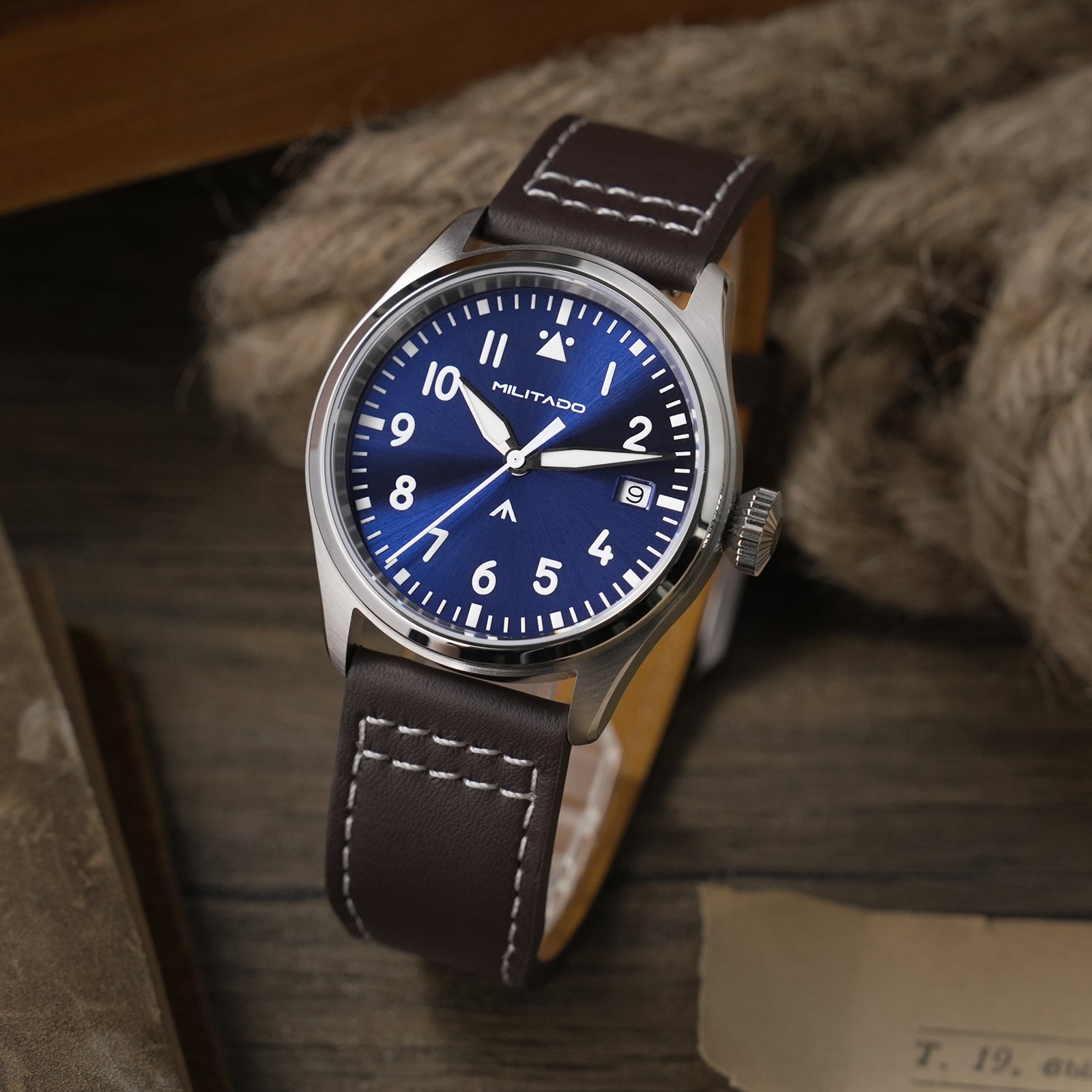 ★EarlyBird★Militado 37mm Pilot Watch ML21