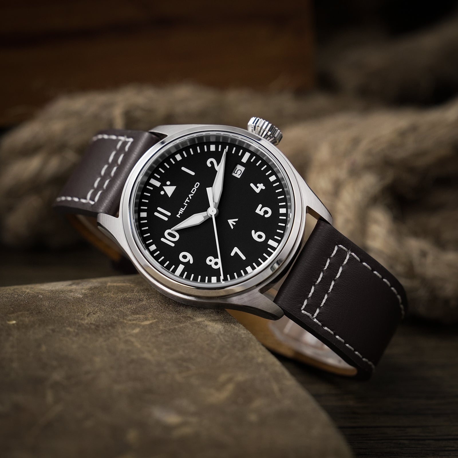 ★EarlyBird★Militado 37mm Pilot Watch ML21