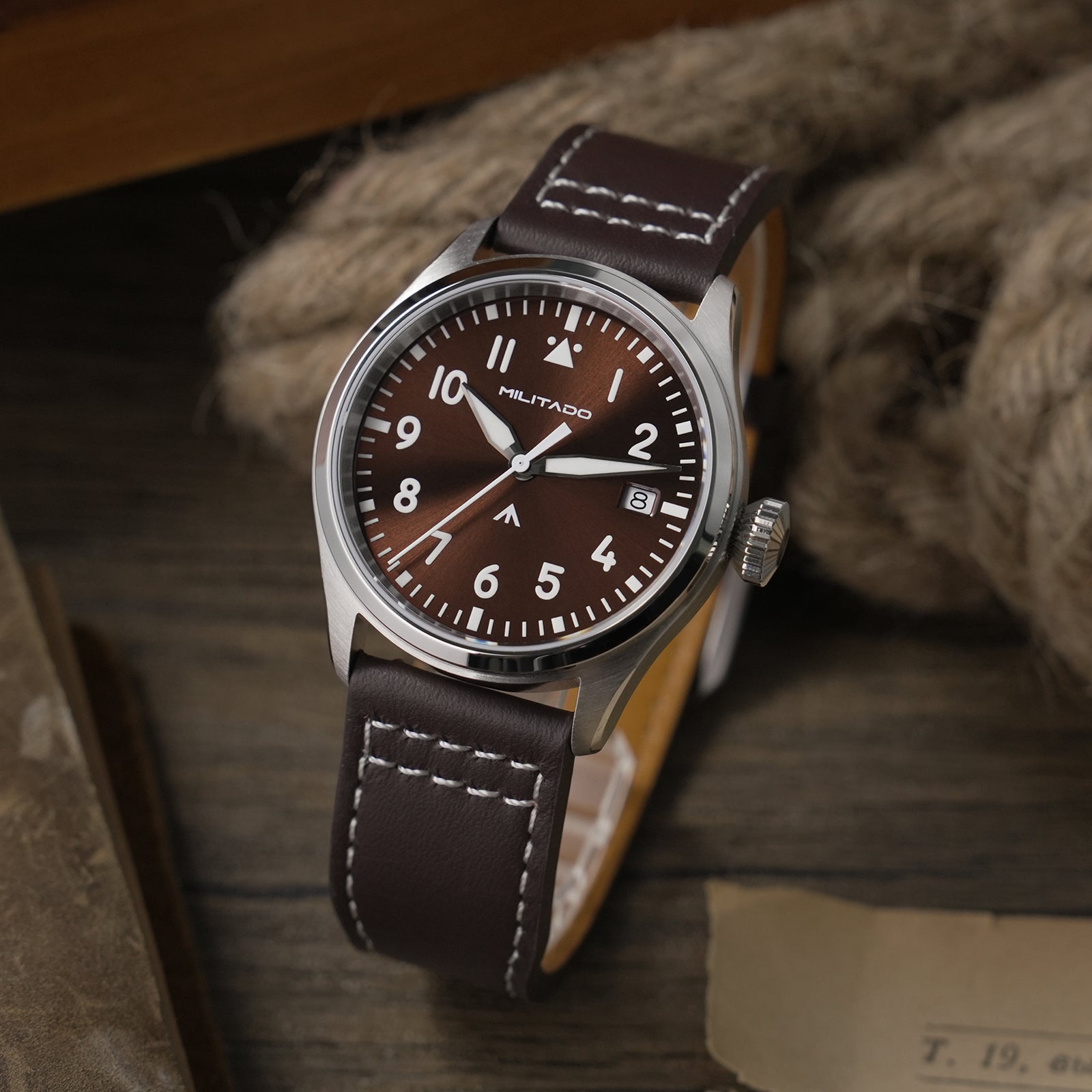 ★EarlyBird★Militado 37mm Pilot Watch ML21