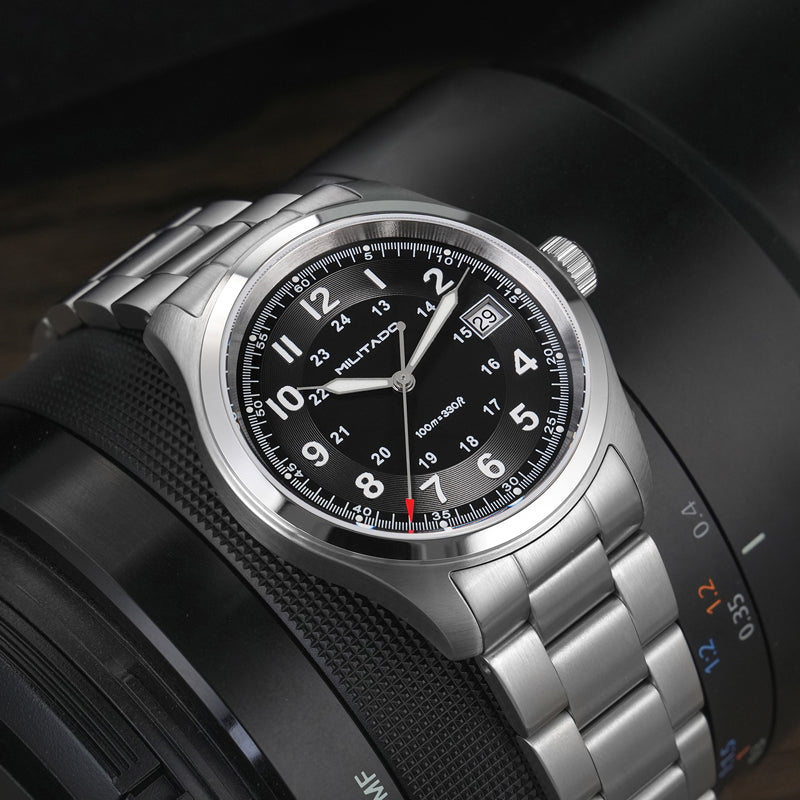 ★Flash Sale★Militado 38mm Military Watch Vintage Field Watch ML08