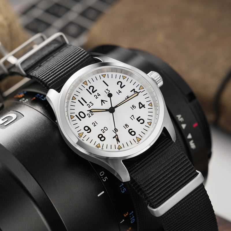 ★Flash Sale★Militado 38mm Military Watch Vintage Field Watch ML08