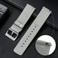 Leather Accented Canvas Nylon Watch Band 20mm/22mm
