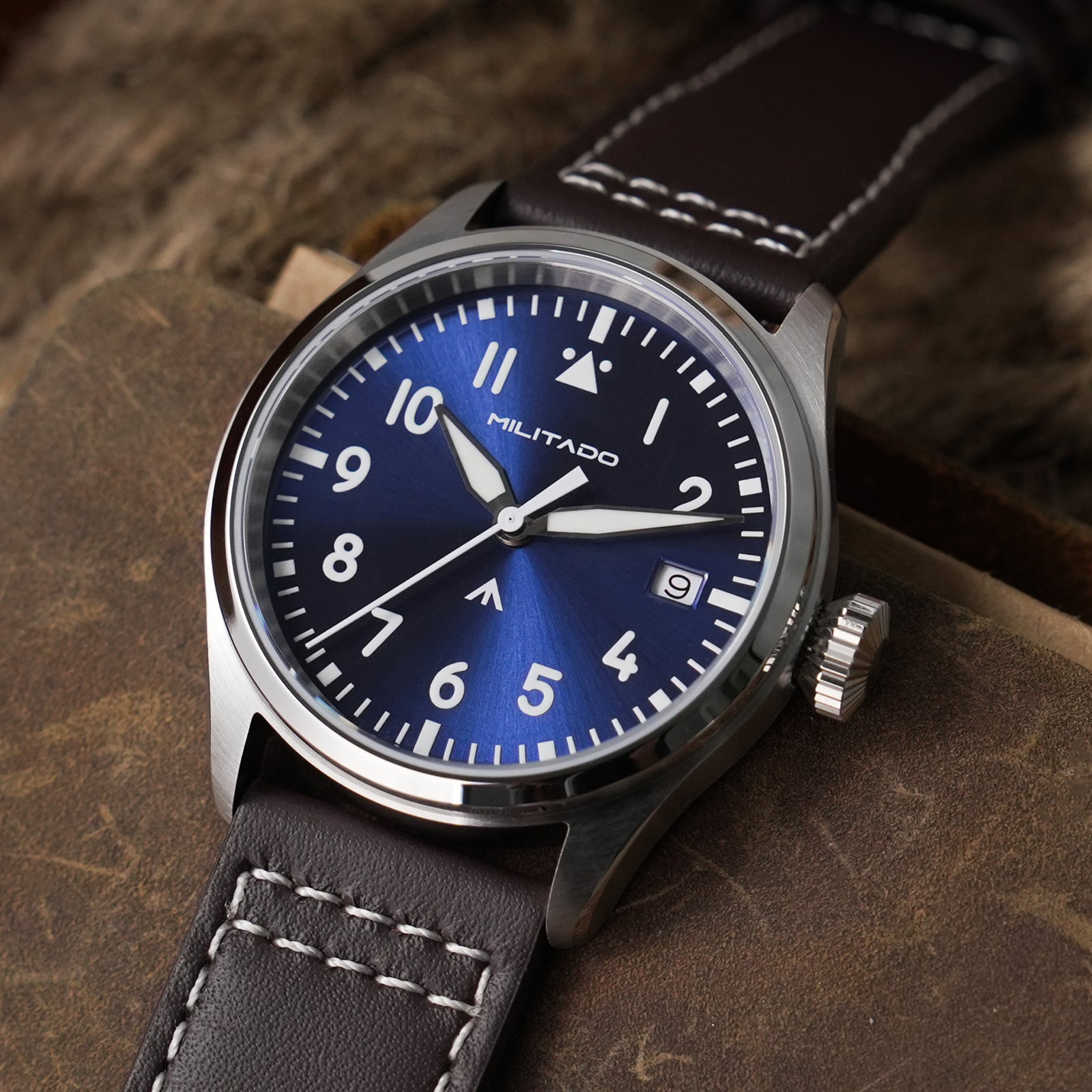 ★EarlyBird★Militado 37mm Pilot Watch ML21