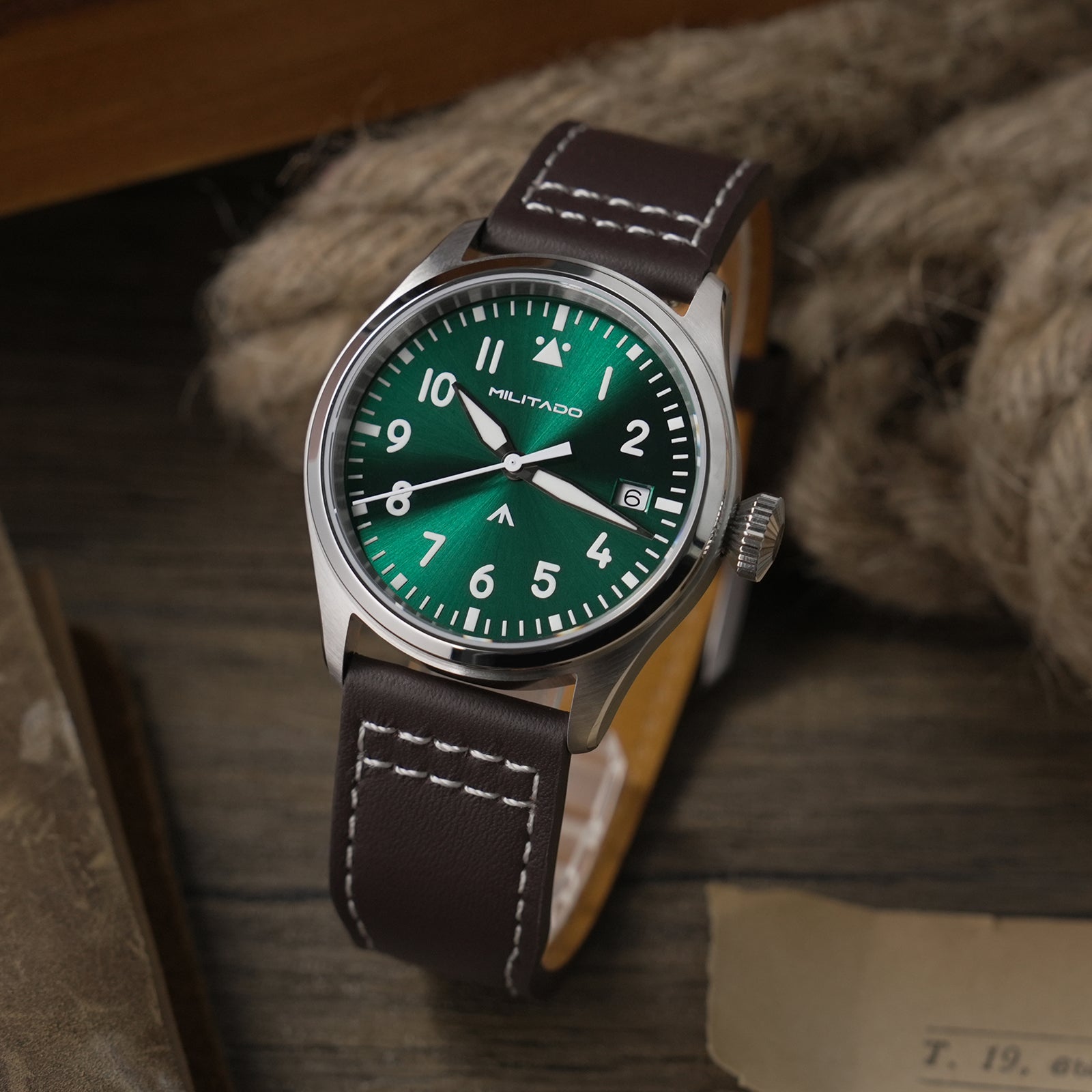★EarlyBird★Militado 37mm Pilot Watch ML21